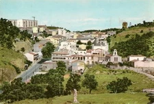 LARGE FORMAT POSTCARD LA FRONTIERE FRANCO SPANISH LE PERTHUS