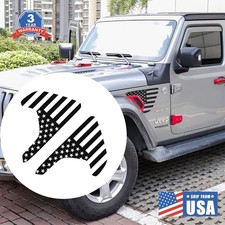 2x Usa Flag Fender Vent Decal Stickers Fit Jeep Wrangler Jl Gladiator 2018-23
