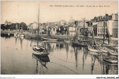 AVDP7-0593-44 - PORNIC - Der Hafen - Kai am rechten Ufer