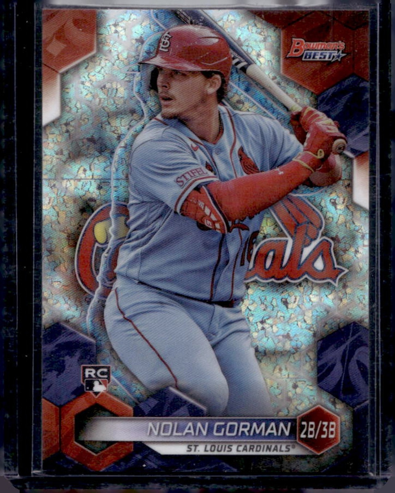 2023 Bowman's Best Nolan Gorman RC Mini Diamond Refractor #291/299 Cardinals