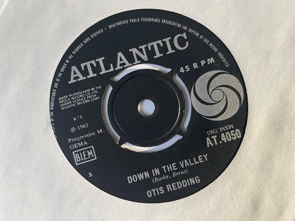 Otis Redding: 1965 UK Atlantic Records 45: My Girl / Down in the Valley _NM - Image 2 of 2