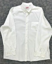 ROWM Mens XL Creme Long Sleeve Dress Shirt with pocket & button down collar