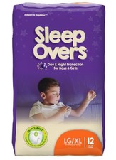 SleepOvers Youth Pants L / XL 48 Count Case 4 Packs Bedwetting Diapers GoodNites