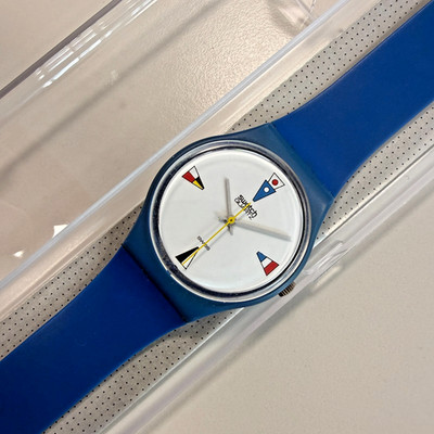   Swatch 1984 4 FLAGS GS100 - Case 284 - 7 Loch - Vintage