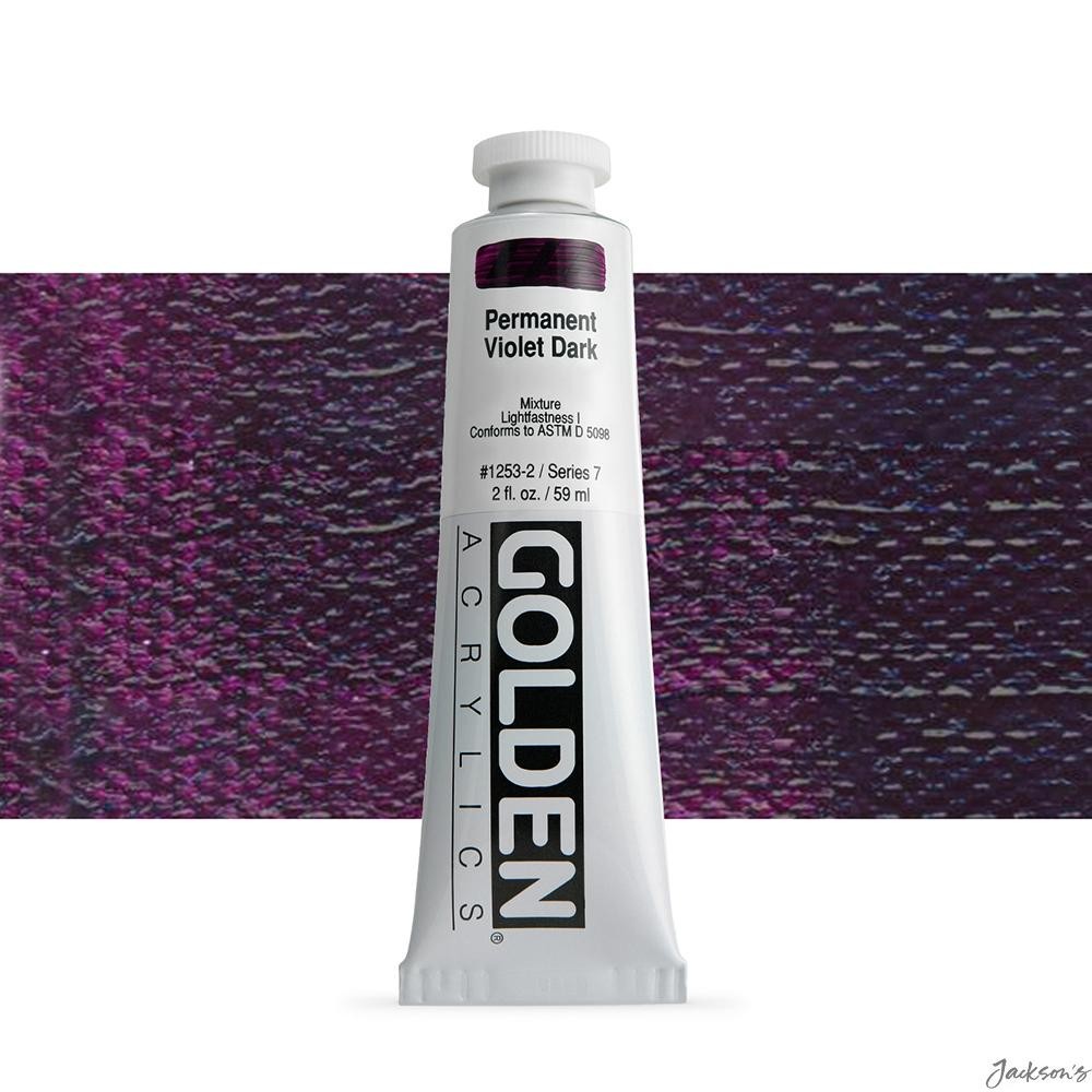 Golden Heavy Body Acrylic Paint 59ml Permanent Violet Dark For Artists