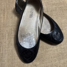 Michael Kors Black Leather Flat Shoes Women  s Size 8