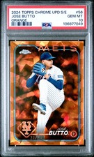 2024 TOPPS CHROME SAPPHIRE UPDATE SERIES ORANGE #56 JOSE BUTTO 20/25 PSA 10