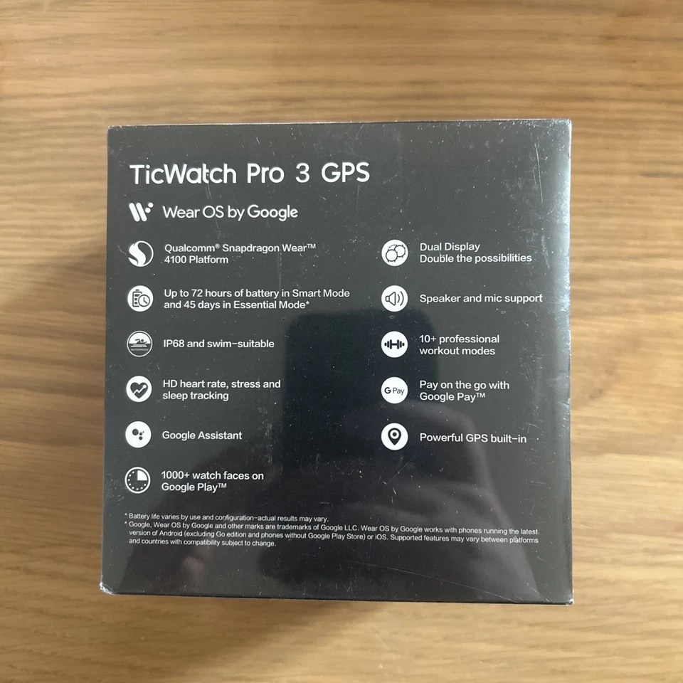 Ticwatch Pro 3 GPS Smartwatch Wear OS by Google IP68 - USED - VGC UNOPENED - Image 2 of 3