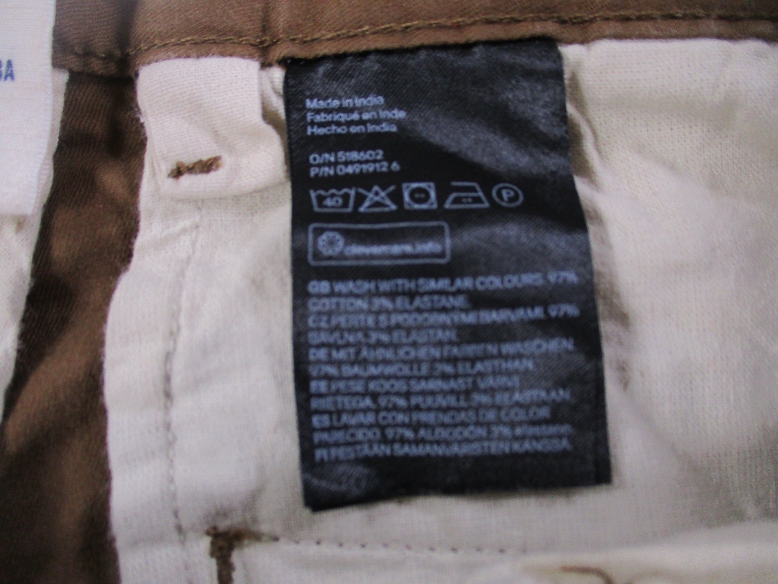 Label Of Graded Goods H&M Mens Dress Pants 31 Skinny Fit Brown Cotton Blend thumbnail 9