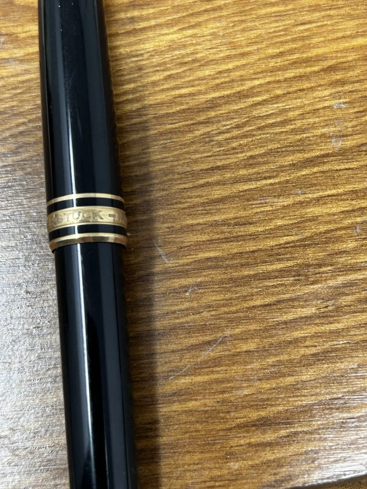 Pluma Estilográfica Montblanc Meisterstück 146 LeGrand Vintage Oro 14K Plumín Resina Negra Foto 3 de 4