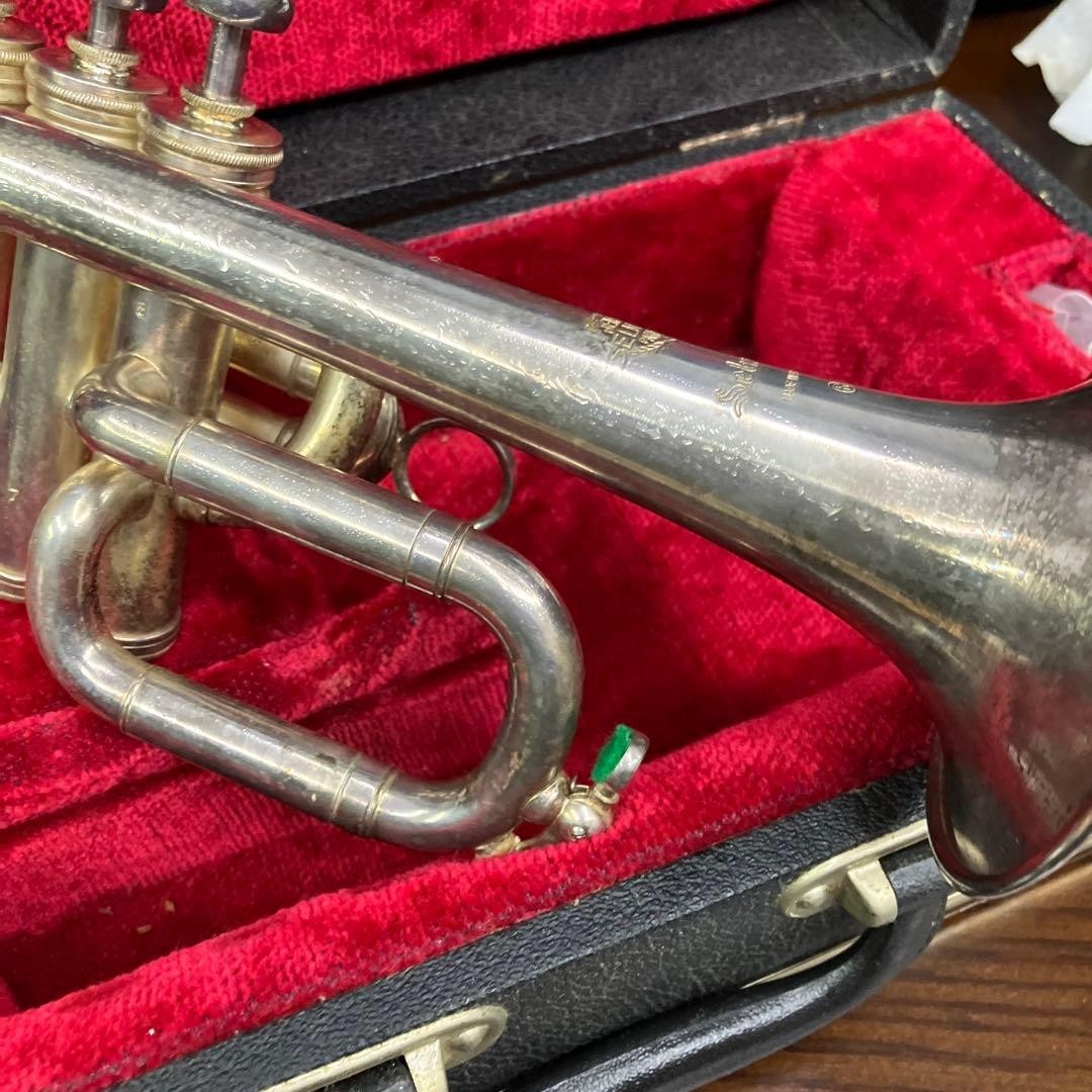 Extremely Rare/Famous] Henri Selmer Paris Pocket Trumpet Engraving
