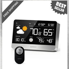 Weather Station Wireless Indoor Outdoor Thermometer with 8.8 Inch Display