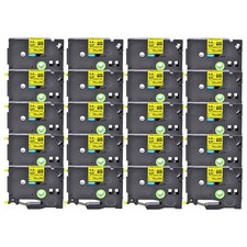 20P Black on Yellow 5.8mm Fit Brother P-Touch Ratio 2:1 HSe-611 Heat Shrink Tube