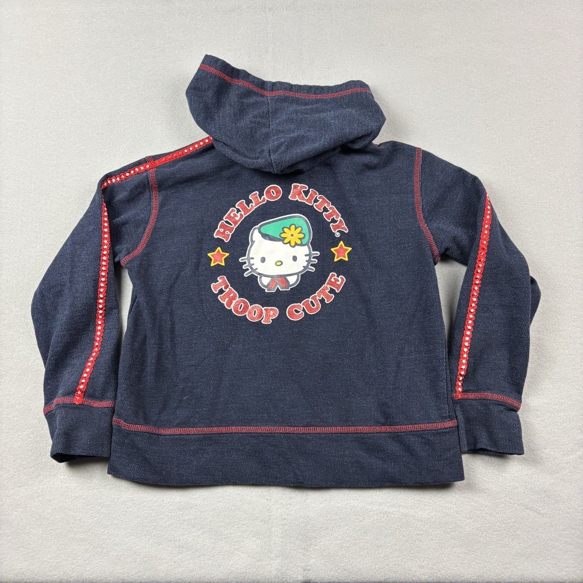 Vintage Y2K Hello Kitty Sanrio Sweatshirt Large Zip Hoodie 2002 | eBay