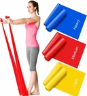 Resistance Bands Set of 3, 1.5M/4.9ft Skin-Friendly Exercise Bands 3 Levels