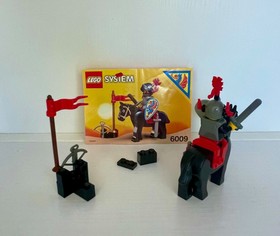 Lego #6009 Black Knight Vintage 100% Complete with Instruction Manual 