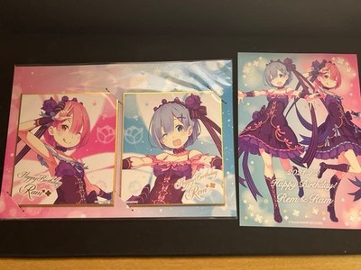 Re:Zero Ram & Rem Birthday 2021 Life Color Paper Set Used