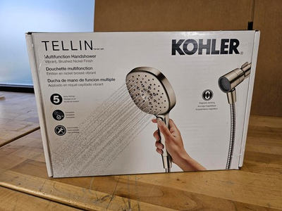 #ad Kohler Tellin Multifunction Showerhead Spray Wand 5 Patterns Brushed Nickel $29.99