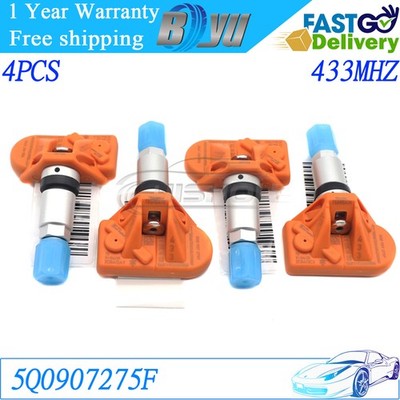 For Porsche Audi VW 4Pcs 5Q0907275F TPMS Tire Pressure Monitoring Sensor 433Mhz