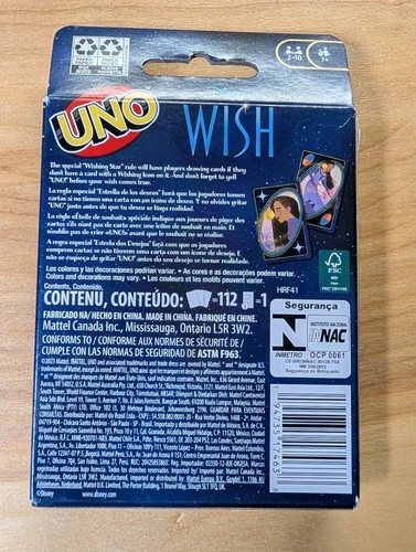 2023 Mattel UNO Disney WISH Asha & Friends Card Game with Deck & Rules ...