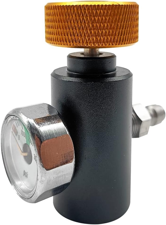Paintball Co2 Tank Adapter with 3000psi Gauge Universal Pain