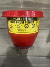 Justrite 08201 Safety Drum Funnel with Self Closing Cover