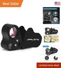 30X 60X LED Illuminated Loupe - Portable Magnifier for Jewelers & Collectors