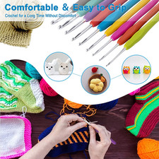 9 Sizes Crochet Hooks 2.0 6.0Mm, Ergonomic Crochet Hook Set, Crochet Needles ...