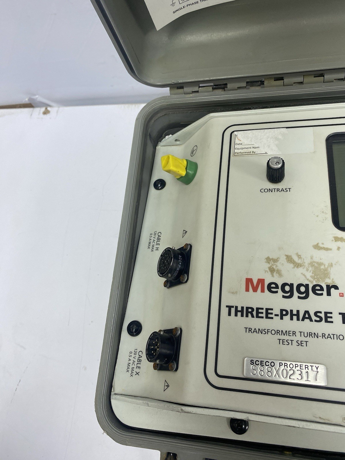 Megger Three Phase Transformer Turns Ratio TTR Tester Catolog 550503
