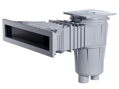 Astralpool Slim Skimmer Breitmaulskimmer Oberflächenabsauger hellgrau RAL7004