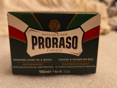 PRORASO Rasierseife erfrischend 150ml Tiegel grün Eukalyptus & Menthol