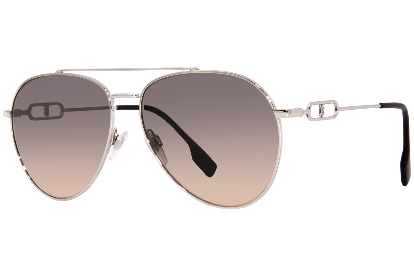 Солнцезащитные очки Burberry Carmen BE3128 1005G9 Мужские серебристо-серые с градиентными линзами 58 мм 23890₽