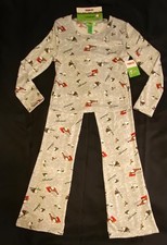 NWT Peanuts Snoopy  Woodstock Winter Play Gray 2 Piece Pajama Set Womans M NEW