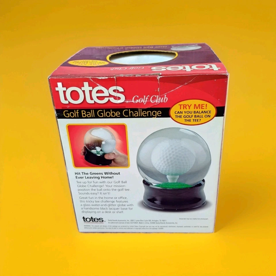 Pelota de Golf Challenge By Totes, globo terráqueo/glitter de cristal, base negra, nueva en caja Foto 3 de 4