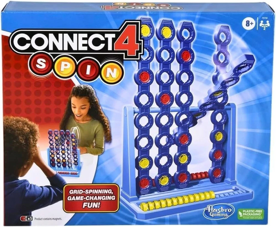 Hasbro Gaming Connect 4 Spin Game, Features Spinning Connect 4 Grid - Image 4 of 4