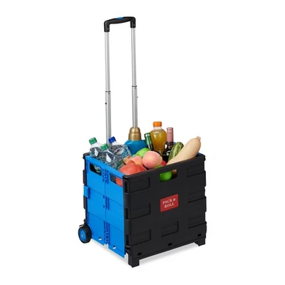 Carrito compra carro de compras cesta multiusos 2 ruedas carrito plegable - Imagen 1 de 4