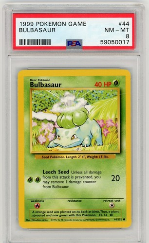 Bulbasaur graded PSA 8 for sale on eBay