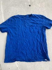 GAP Boys XXL 14-16 Blue Solid Short Sleeve Crew Neck Pocket T-Shirt