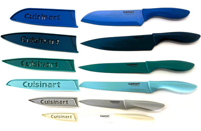 Cuisinart 12pc Ceramic Knife Set w/ Blade Guards Colorful New Open Box