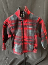 Columbia Youth Size 6-7 Fleece Plaid Full Zip