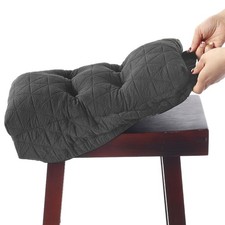 BUYUE Saddle Stool Seat Cushion, Luxury Triangle 17.8x 9.8x 2.4", Dark Grey