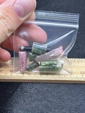 Lot of Rough Tourmaline Gemstone Crystal Specimens- Nice- Vintage Estate Find