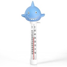 Pool Thermometer Floating, Water Temperature with String, Blue