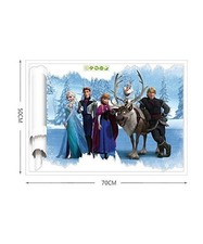 Frozen Eiskönigin Elsa mit Freunden Wandstic...