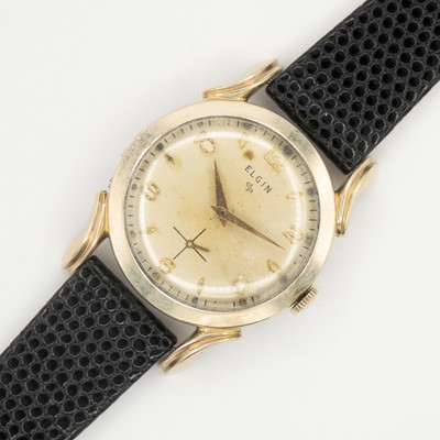 Vintage Elgin Cal. 711 19-Jewel Rolled Gold Plate & S/S Wristwatch, Keeps Time