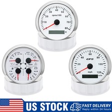 3 Gauge Set 85mm White Gps Speedometer 0-120mphtacho 0-8000rpm 4 In 1 Gauge Us 3 Gauge Set 85mm White Gps Speedometer 0-120mphtacho 0-8000rpm 4 In 1 Gauge Us