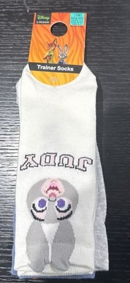 NEW Zootopia X Primark Trainer Socks 3 Pairs  Size 4-7
