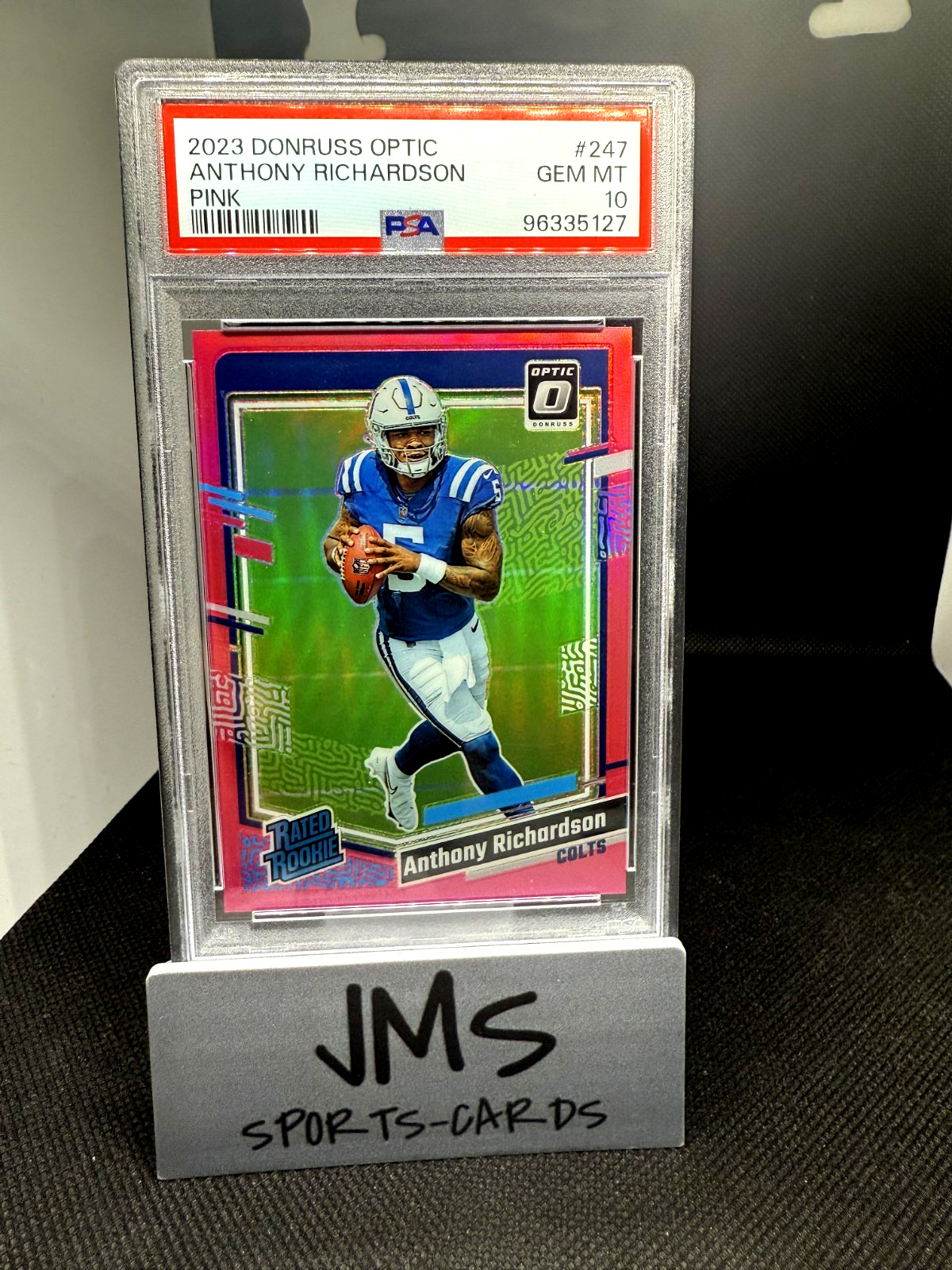 2023 Panini Donruss Optic - Rated Rookie Anthony Richardson #247 Pink Prizm (RC)