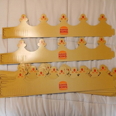 4 COLLECTIBLE GOLD BURGER KING CROWNS