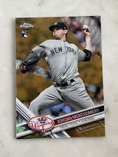 2017 Topps Chrome Yankees Rangers Jordan Montgomery RC Gold Wave Refractor 48/50